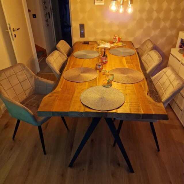 Quilted Velvet Dining Chair With Armrests Modern Accent Seating - image 1