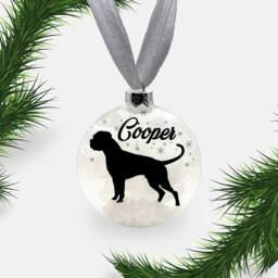 Boxer Dog Glass Personalised Ornament - Custom Christmas Bauble Long Or Short Tail - thumbnail 2