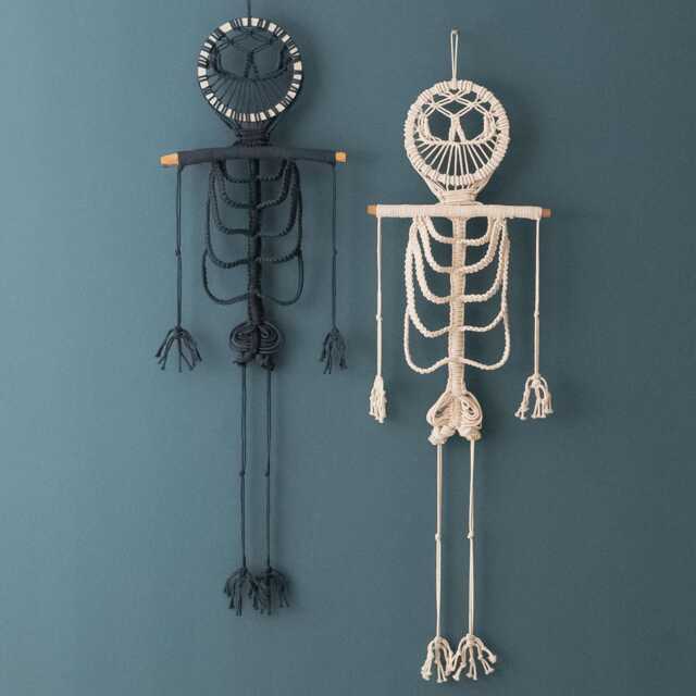 Macrame Skeleton Halloween Decor For Spooky & Stylish Wall Art V79 - image 1