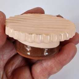 Handcrafted Terracotta Soap Dish Round Ceramic Orange Holder - thumbnail 3
