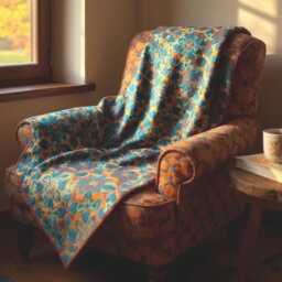 Artisan Throw Blanket, Woven Soft Fleece Bed Sofa Travel Boho Floral Aesthetic Housewarming Christmas Gift Lightweight Breathable Warm