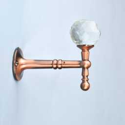 G Decor Pack Of 2 Faceted Crystal Curtain Tie Backs, Bronze Finish - thumbnail 3