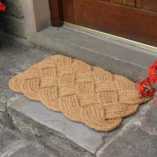 Handmade Rope Coir Doormat 100% Coconut Washable Mat Rug Indoor/Outdoor Use - 40x60( 45x75 - image 1