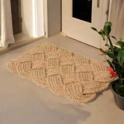 Handmade Rope Coir Doormat 100% Coconut Washable Mat Rug Indoor/Outdoor Use - 40x60( 45x75 - thumbnail 2