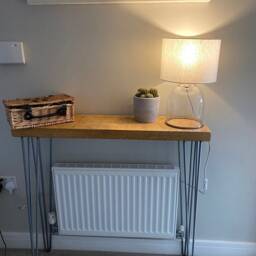 Rustic 4 Legs Wood Console Table With Hairpin Hallway Depth 24cm UK 48 Hours Dispatch/48 Delivery - thumbnail 3