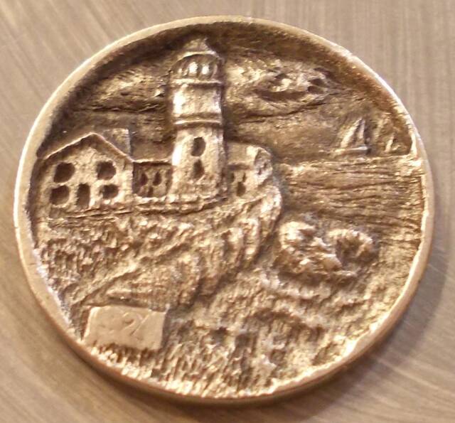 Deep Carved Hobo Nickel, Lighthouse