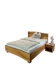 "Solid Oak Bed Frame & Headboard ""Bavaria"