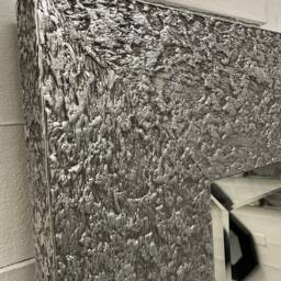 Large Silver Black Framed Mirror Molten Metal Effect Elegant Quantum Wall - Choice Of Size Premium Quality Free P&p - thumbnail 3
