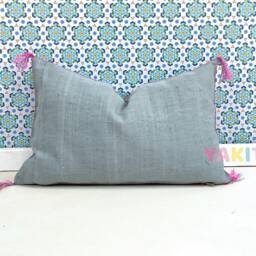 Yakiti-Turquoise Square Moroccan Pillows , Aka Cactus Silk Pillow, Decorative Pillows, Sabra Pillows, Moroccan Decor Designer Cactus - thumbnail 2
