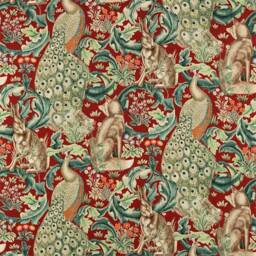 William Morris - Forest Red Linen Cushion Cover Throw Pillow Designer Home Decor - thumbnail 3