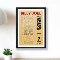 Billy Joel 2024 & 2023 UK Setlist Poster Print - Cardiff London Gigs Concert Live Set List Gift - thumbnail 2