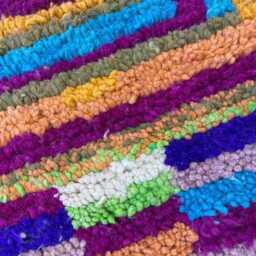 Handmade Moroccan Wool Rug Colorful Berber Design - thumbnail 4