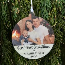 Personalised Family Photo Christmas Tree Decoration Phototree Decoration, Gift