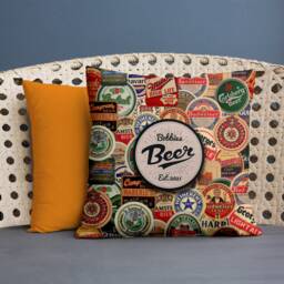 Beer Mats - 45cm X Beer Brand Inspired Personalised Cushion - thumbnail 3