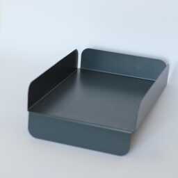 Office Desk Accessories, Metal Organizer, Mail Modern Magazine Holder, File Paper Documents Stacking Tray - thumbnail 3