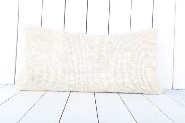 Kilim Lumbar Pillow Cover Turkish Anatolian Throw - 12x24 Inch - image 1