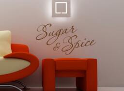 Sugar & Spice Vinyl Wall Decal Quote Sticker Decor - thumbnail 1