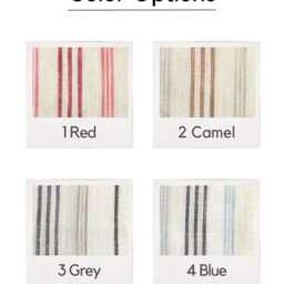 Bonner Stripe 100% Linen Curtain, 4 Colors, Airy Sheer Pure Curtain For Bedroom Livingroom, Drape, 1Pc - thumbnail 2