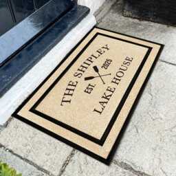 Custom Last Name Exterior Welcome Mat, Outdoor Porch Rug - thumbnail 2
