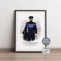 Personalised Police Graduation Print, Congratulations On Your Graduation, School Gift, Officer Nypd - thumbnail 2