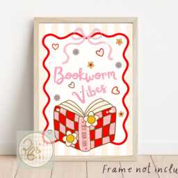 Bookworm Vibes. Cute Print Perfect For Girls Rooms, Boys Playrooms & Nurseries - Print Only - thumbnail 3