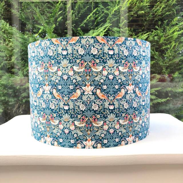 William Morris Strawberry Thief Lampshade - Handmade Drum Shade - image 1
