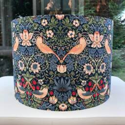 William Morris Strawberry Thief Lampshade - Handmade Drum Shade - thumbnail 3
