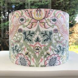 William Morris Strawberry Thief Lampshade - Handmade Drum Shade - thumbnail 4