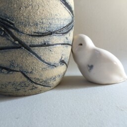 Snow Owl With Silver Heart - thumbnail 3