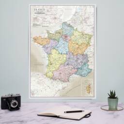 Map Of France Poster Art - Wall Decor Print Classic Edition Home Map Gift - thumbnail 3