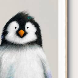 Baby Penguin Nursery Print Hand-Illustrated Antarctic Wall Art - thumbnail 2