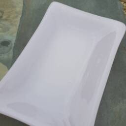Light Pink Fused Glass Soap Dish Handmade Trinket Bowl - thumbnail 3