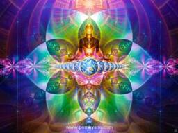 Gaiasension Cosmic Tapestry - Wall Hanging Conscious- Earth Meditation Spiritual Gaia Visionary Yoga- Art