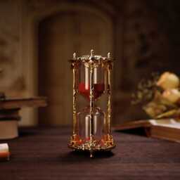 Handmade Gold-Plated Hourglass Vintage Palace Decor Timer - 15 Minutes - thumbnail 2