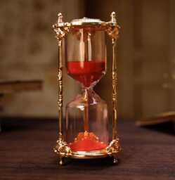 Handmade Gold-Plated Hourglass Vintage Palace Decor Timer - 15 Minutes - thumbnail 1