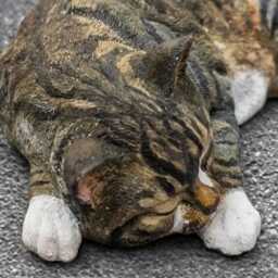 Outdoor Kitty Statue Concrete Kitten Figurine Cement Animal Decoration Handmade Ornament Cat Lover Gift Front Door Sculpture Yard Art - thumbnail 2
