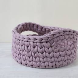 Crochet Basket, Knitted Storage Toy Storage, Bathroom Home Decor, Small Gift For Birthday, Handmade Basket - thumbnail 2