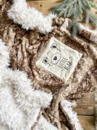 Faux Fur Baby Blanket & Pillow Set For Woodland Nursery - thumbnail 1