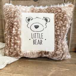 Faux Fur Baby Blanket & Pillow Set For Woodland Nursery - thumbnail 2