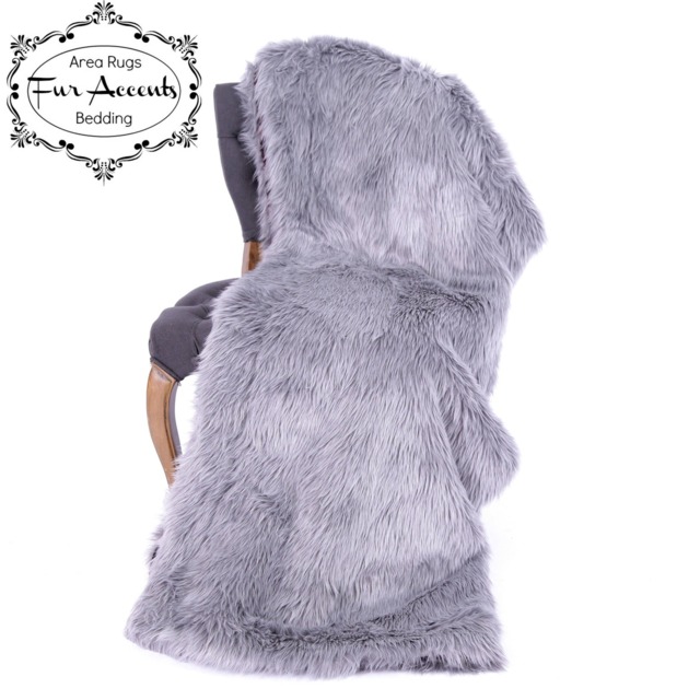 Plush Faux Fur Throw Blanket - Shag Minky Lining, Usa Made - image 1