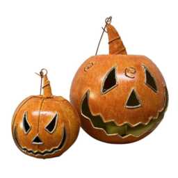 Pumpkin T-Lights Seasonal. Large & Small Hanging Candle Holders. Handmade - thumbnail 4