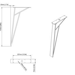 Hairpin Table Legs Set Of 4, Heavy Duty Powder Coated Steel For Dining Tables, Custom Sizes Available, N41 - thumbnail 4