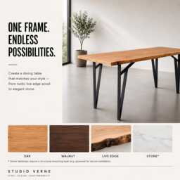 Hairpin Table Legs Set Of 4, Heavy Duty Powder Coated Steel For Dining Tables, Custom Sizes Available, N41 - thumbnail 3