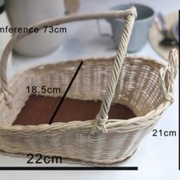 Wine Rack Basket White Color Gift Made Of Rattan Kitchen Storage 2 Bottle - thumbnail 4