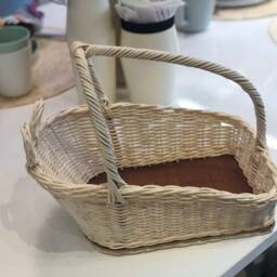 Wine Rack Basket White Color Gift Made Of Rattan Kitchen Storage 2 Bottle - thumbnail 2
