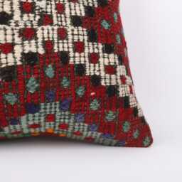Handwoven Turkish Kilim Lumbar Pillow Bohemian Home Decor - 16x24 Inch - thumbnail 2
