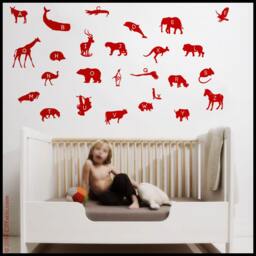 French Animal Alphabet Wall Decal Kids Room Decor - thumbnail 2