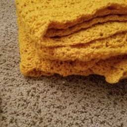 Handmade Crochet Afghan Blanket Custom Shell Stitch Yarn Blanket - thumbnail 3