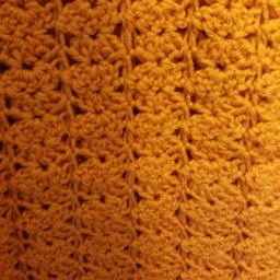 Handmade Crochet Afghan Blanket Custom Shell Stitch Yarn Blanket - thumbnail 2