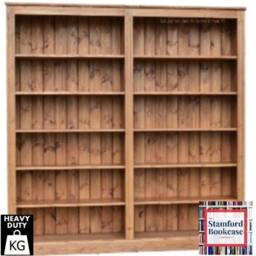 100% Solid Pine, 6Ft X Adjustable Display Shelving, Library Bookcase, Large Bookshelves, Storage Shelving - thumbnail 2